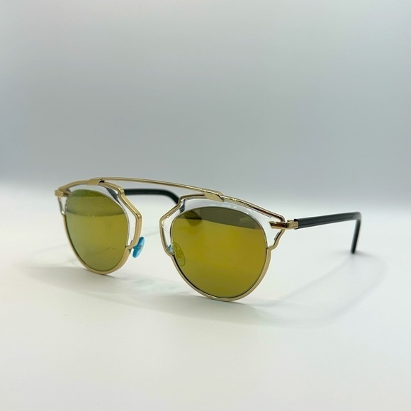 CHRISTIAN DIOR DiorSoReal Unisex Aviator Sunglasses tortoiseshell Gold Tone - Picture 1 of 10